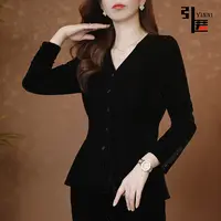 引匿(现货)A101定制礼服高阶丝绒修身V领休闲打底衫上衣 2025秋