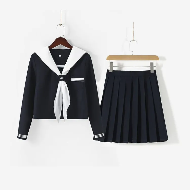 超越同款日系jk制服基础款校服白领水手服正版学院风日系校供甜美