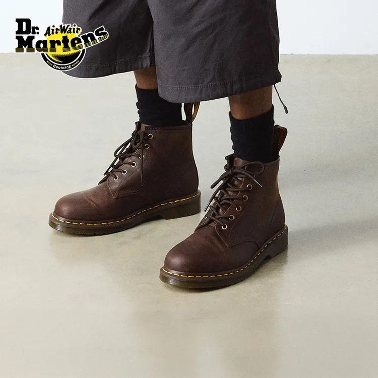 Dr.Martens 101男女秋舒适百搭疯马皮琥珀流光中帮马丁靴27761201