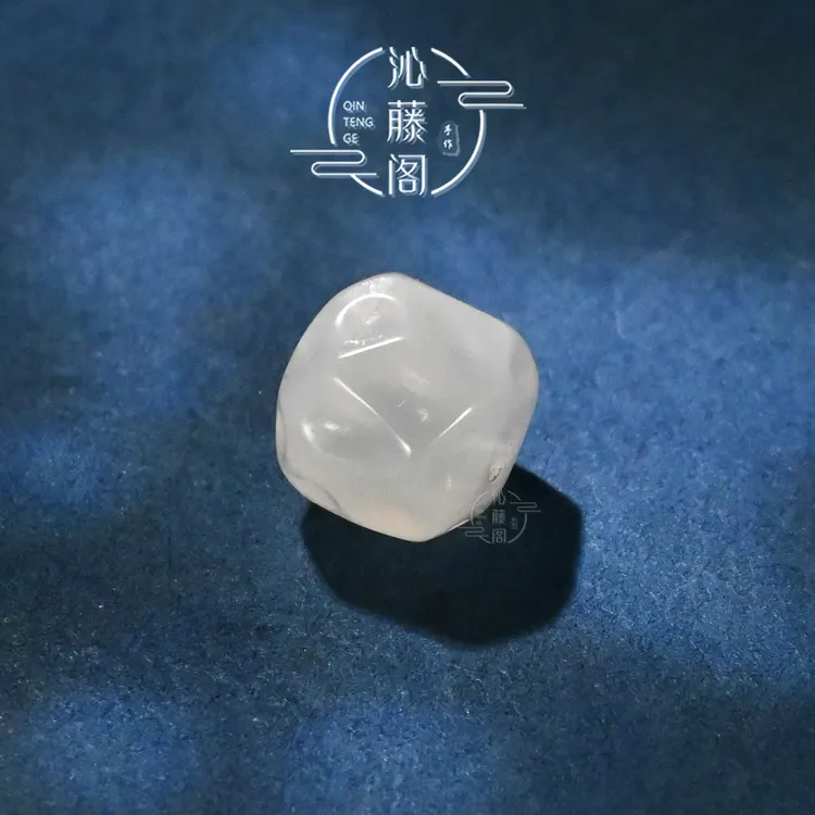 8/10MM白月光石深坑无相老型单珠文玩手串DIY配饰配珠顶珠散珠子