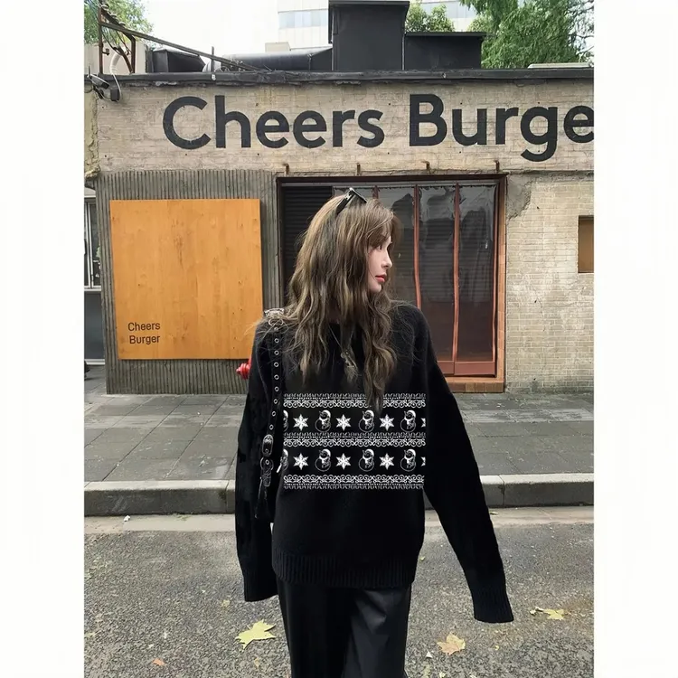 YWBY【双11好物】秋冬新款爆款简约保暖毛衣休闲宽松百搭毛针织上衣