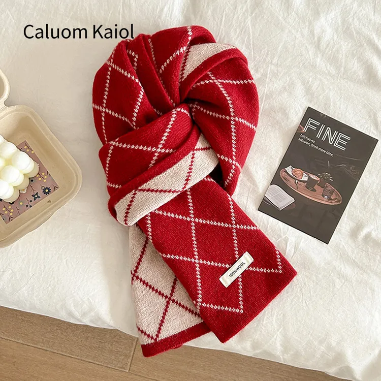 【圣诞礼物】Caluom Kaiol羊毛围巾女秋冬季韩系氛围感针织羊绒围脖
