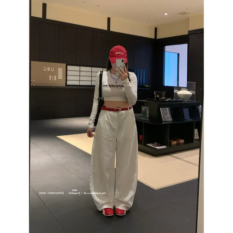 CD.soul【百搭神裤】微胖大码时尚百搭休闲慵懒牛仔裤女秋