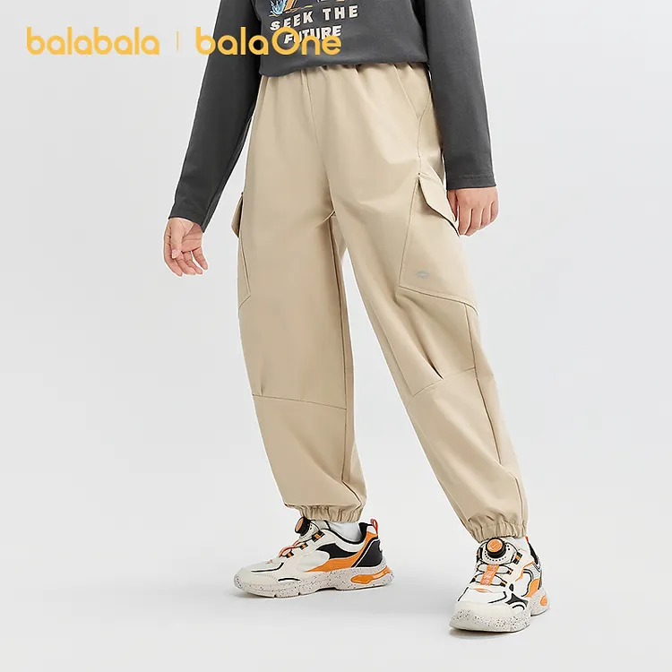 【balaOne】巴拉巴拉童装儿童裤子男童长裤2025秋休闲束脚裤耐磨