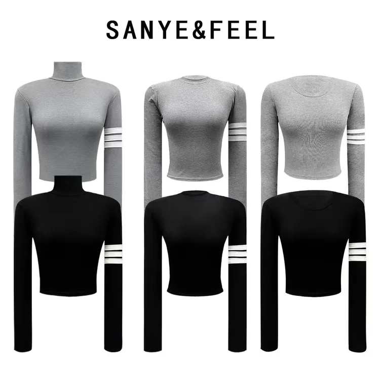 sanye&feel/妍三也【TB女孩】加绒松弛慵懒风条纹时髦上衣53051YX