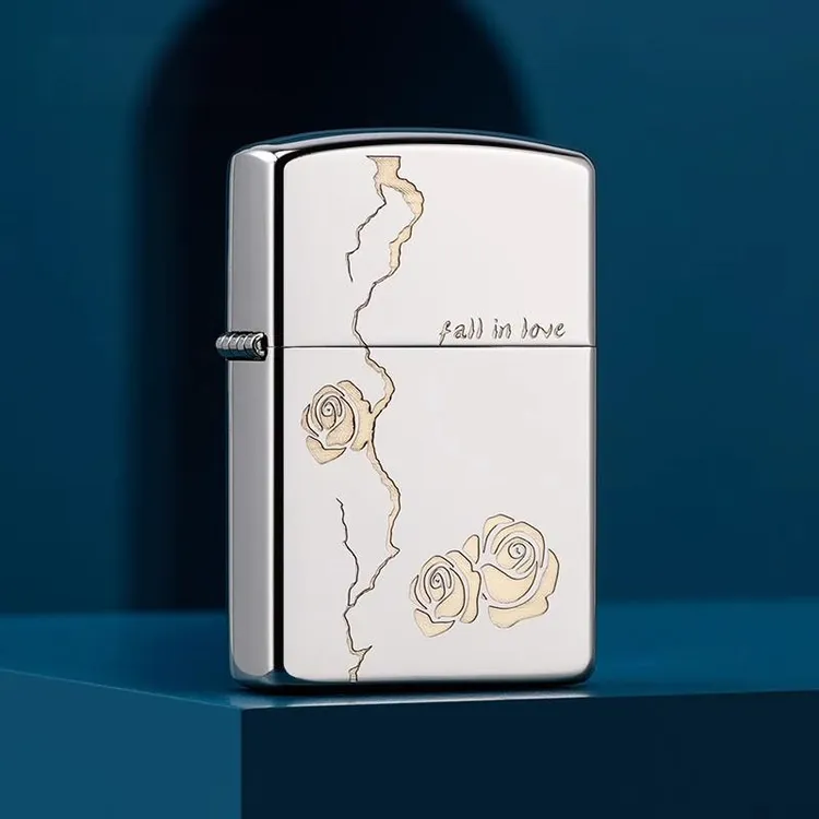 复古老式砂轮煤油打火机玫瑰海岸防风煤油银色特价打火机煤油款