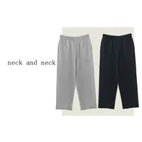 【 neck and neck 】“ 梧桐裤  ”舒适松紧抽绳毛边明线休闲直筒卫裤