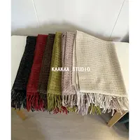 REKAYYAT 秋冬优雅气质通勤百搭减龄保暖高级感流苏围巾