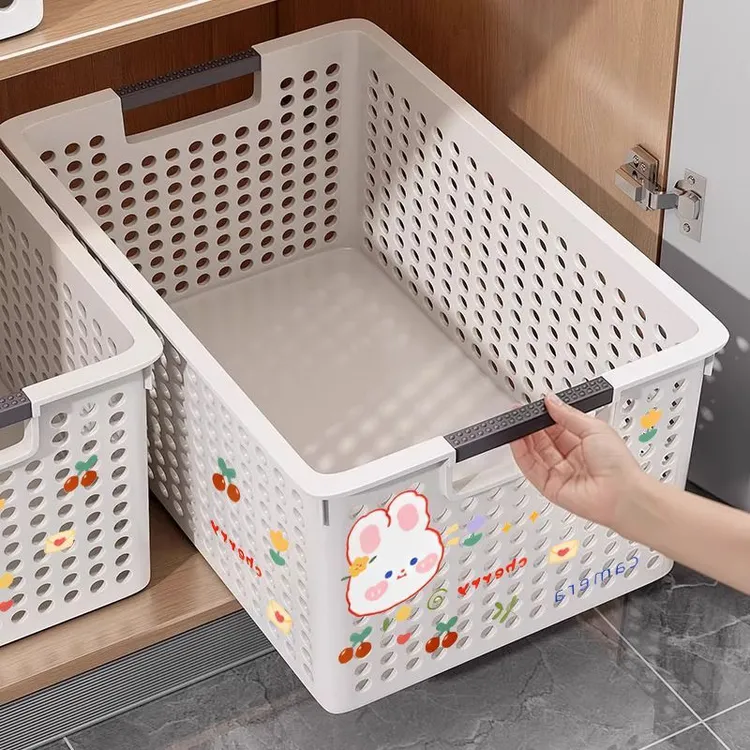 零食收纳玩具神器家用收纳盒塑料桌面篮子储物篮杂物厨房整理盒