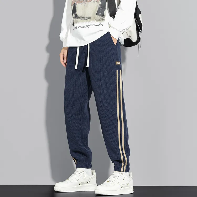 2025秋冬季新款宽松百搭哈伦裤男士运动痞帅老爹裤束脚休闲长裤子