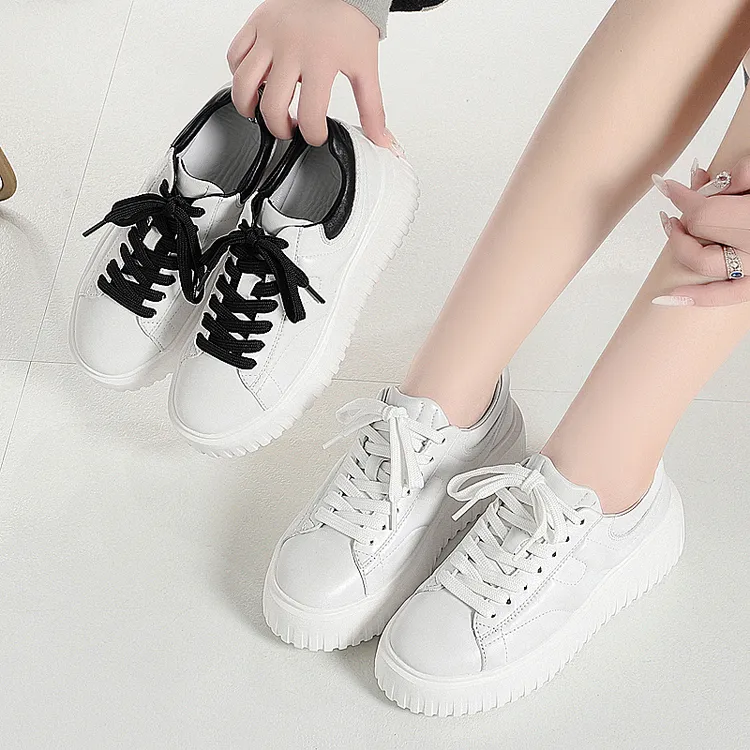 DM手工女鞋子厚底百搭运动休闲透气真羊皮新2025今年流行鞋子