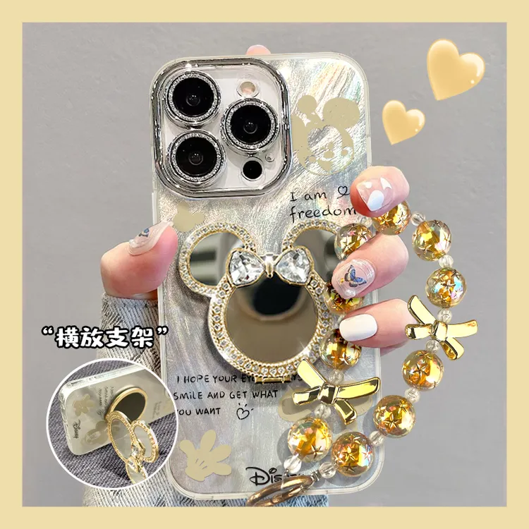 可爱米老鼠手机壳适用于苹果16/华为/oppo/vivo羽纱壳可爱流行新