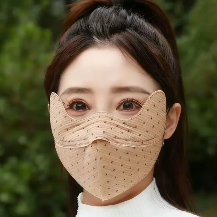 女士长款加厚保暖口罩防风防寒骑车户外加大面罩