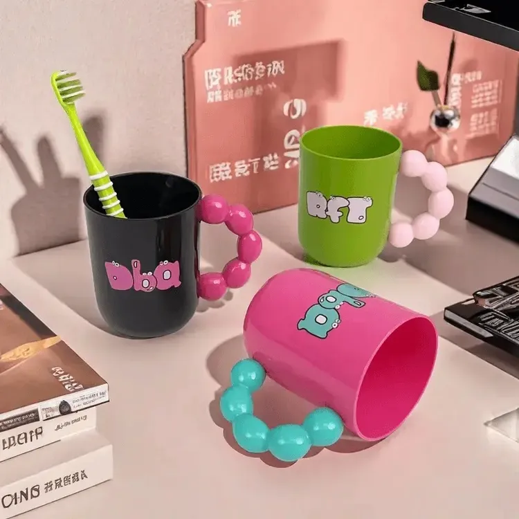 高颜值多巴胺撞色漱口杯原创刷牙杯家用洗漱趣味可爱牙缸杯