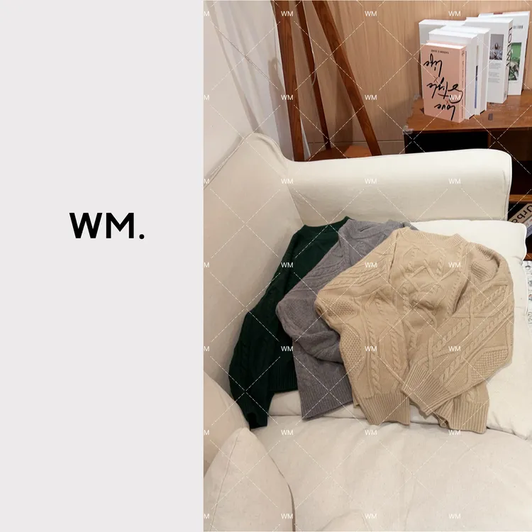 CMZW*高线麻花*小众极简百搭腔调羊毛麻花毛衣JS-Z-25111801