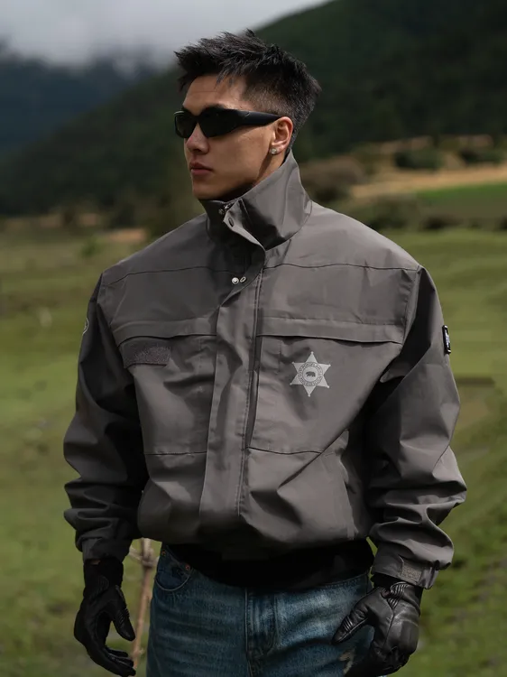 【破壳计划】“LAPD”3M反光标男士战术户外短宽阔型硬朗立挺尼龙夹克