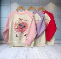 6507女童春秋款卫衣打底衫拼接袖秋款长袖T恤衫