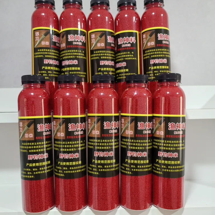 军刀玉米粒，主攻鲫鱼，鲤鱼，草鱼，多用于沾粉沾饵钓，水母粉拉饵