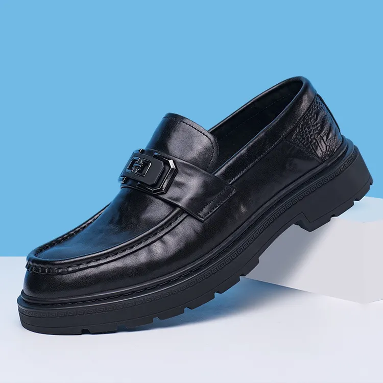 RSLUHUX广州新款头层牛皮商务休闲男士乐福皮鞋RSL0243