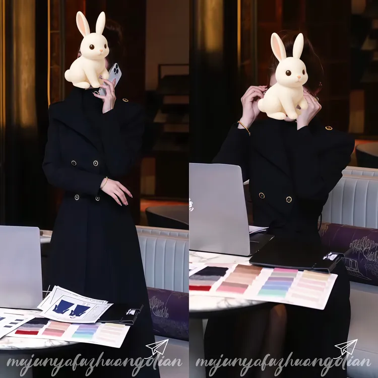 2025年冬季新款毛呢加棉厚款大衣过膝长款大气上档次时尚风衣外套