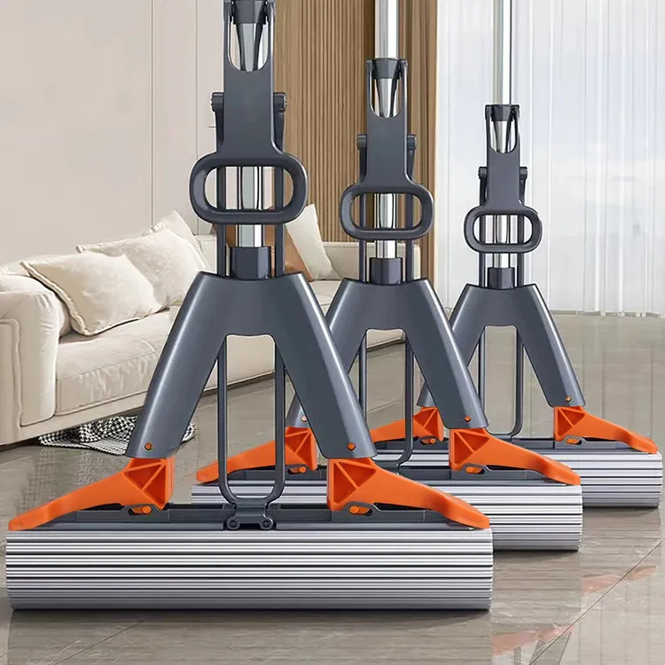 【干湿两用】加厚对折式胶棉拖把家用二次挤水干湿免手洗海绵加大号