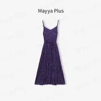 【紫霞仙子】Mayya Plus麦芽定制轻奢气质显瘦百搭款连衣裙32518976