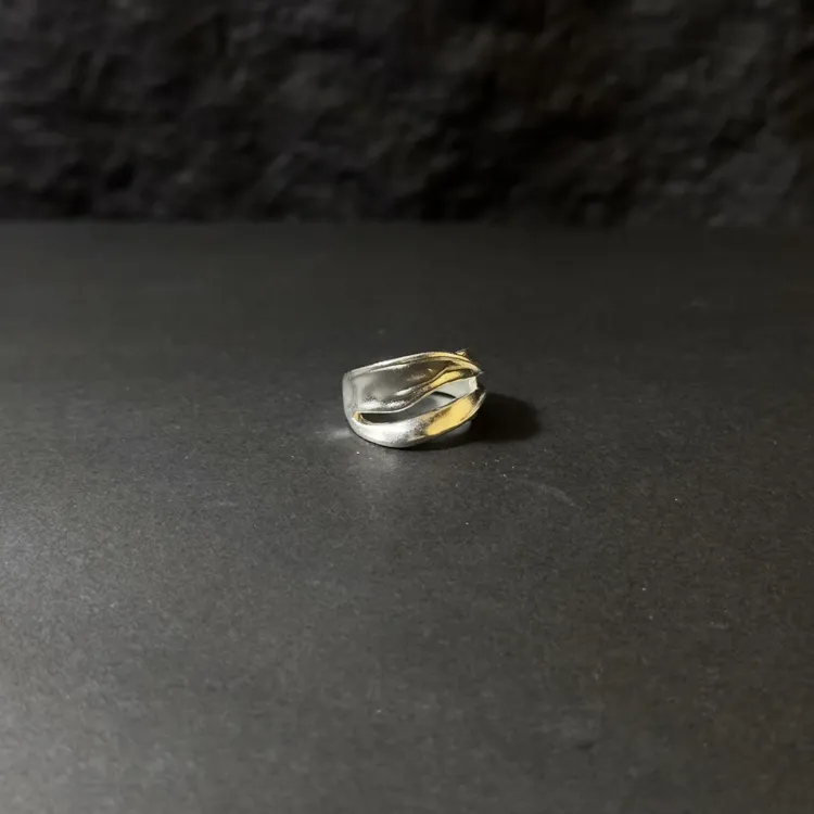 925银戒指 TAND l 银色月牙戒指925银vintage