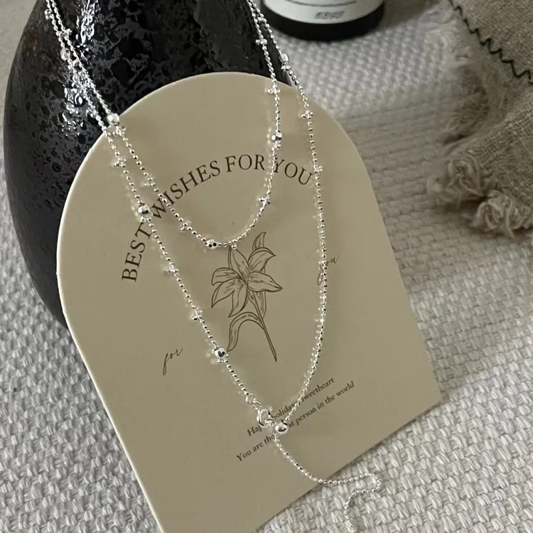 lulu韩版小众设计感S925纯银复古闪光仙女链ins风简约抽拉锆石锁