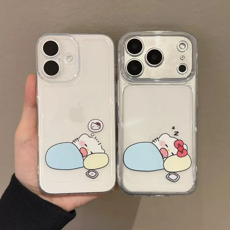 睡梦中的凯蒂猫适用苹果17promax手机壳16小米华为14防摔可爱