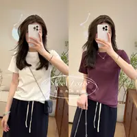 【周周】“正肩T”25春夏巨显瘦！弹力棉质百搭T恤女153173