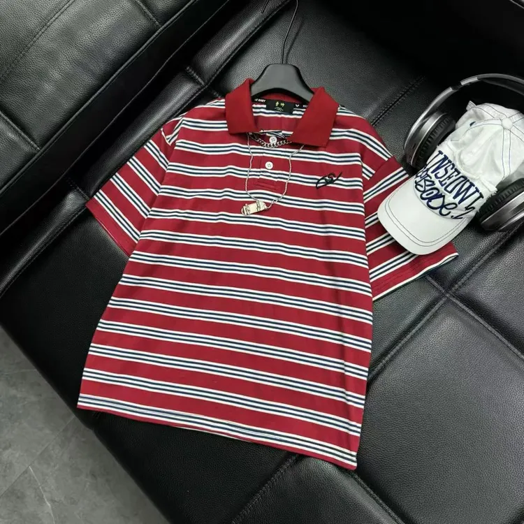 吾 2025【Y】5月21日 儿童男童女童时尚红色条纹短袖T恤4205-