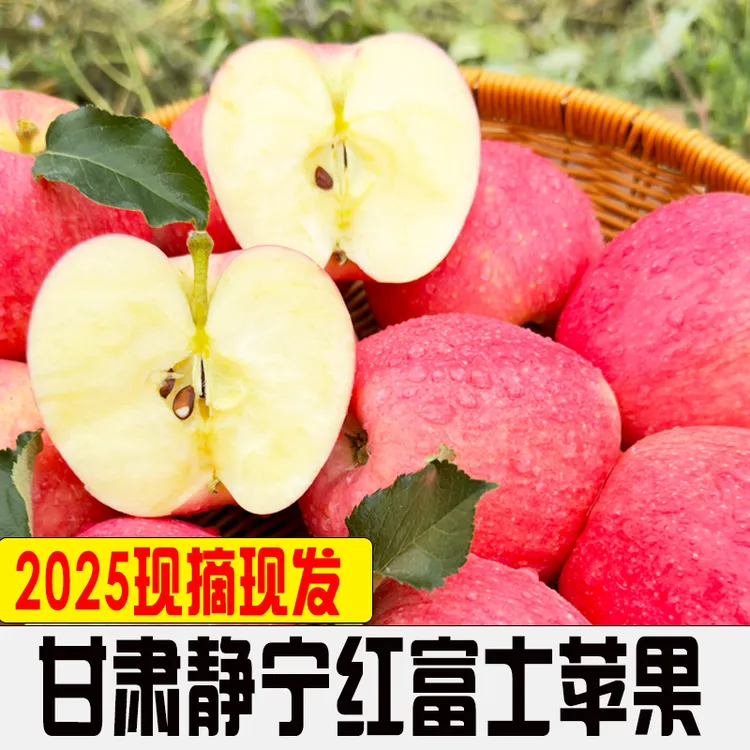 2025甘肃静宁早熟红富士苹果糖心脆甜现摘现发新鲜农家水果
