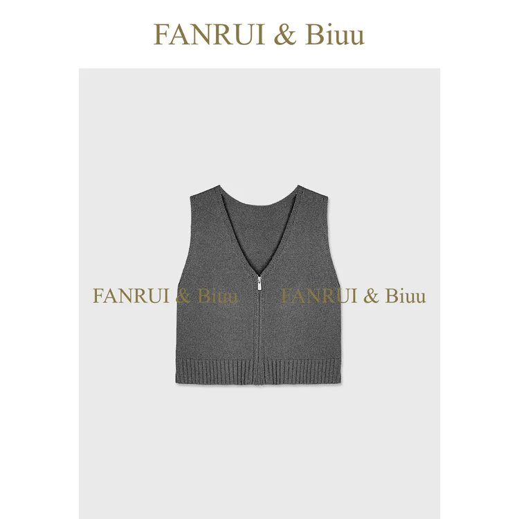 FANRUI/泛芮 「酷感无袖」羊毛纯色简约百搭高级感极简风马甲B19938