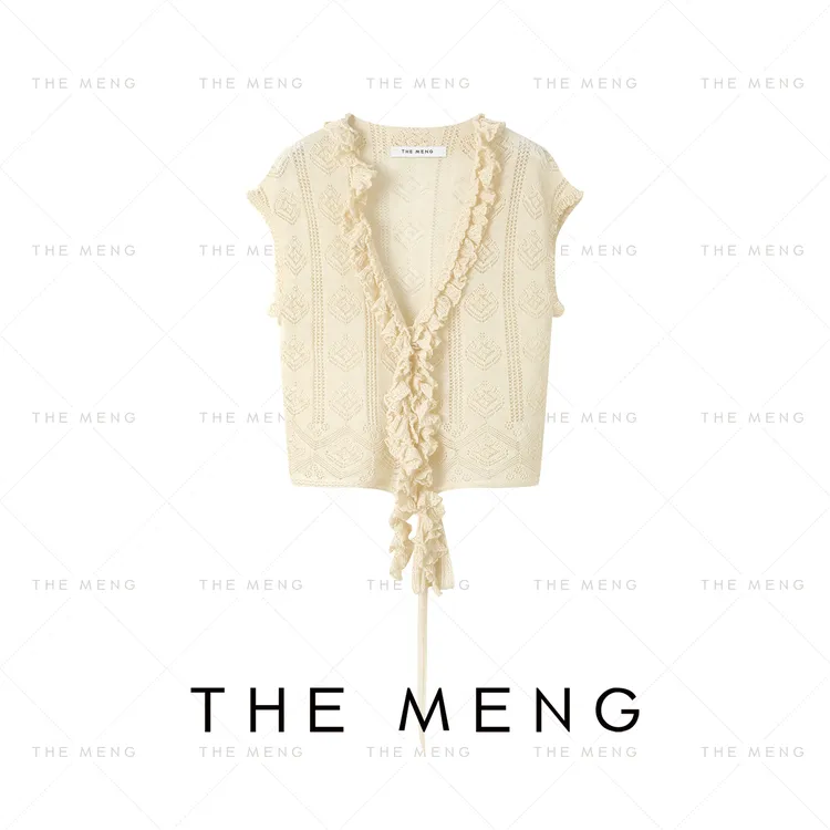 THE MENG【情调】12针新疆棉复古优雅显瘦通勤马夹#M252E0017