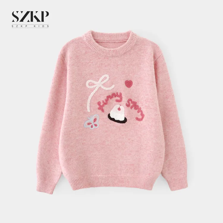 SZKP冬季新款女童装保暖上衣中大童休闲时尚儿童毛衣MFYD556968