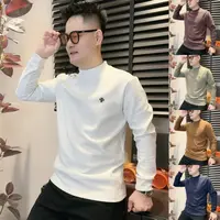 半高领双面男士加绒卫衣秋季新款百搭时尚潮流休闲卫衣9868