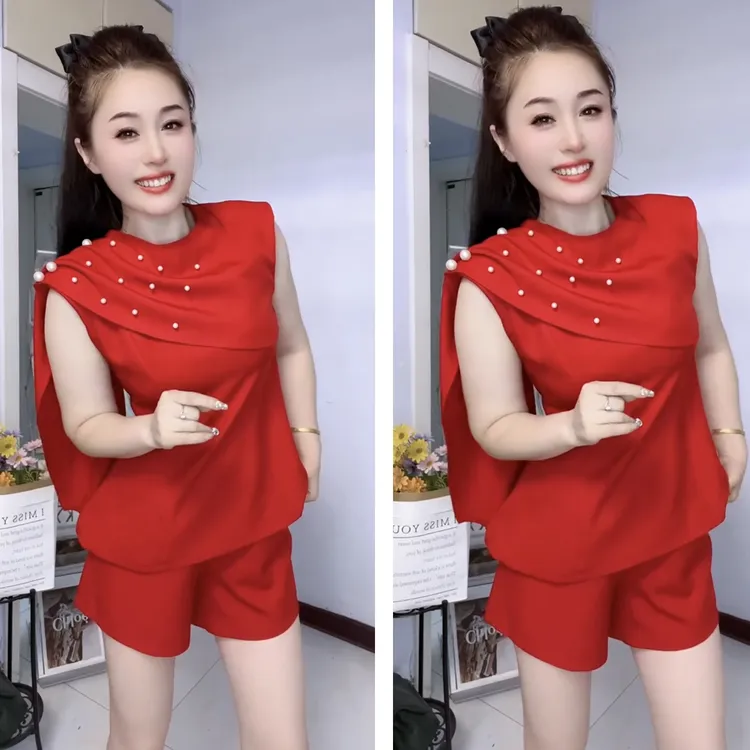 夏季洋气时尚套装尽显干练轻奢高级感百搭显瘦