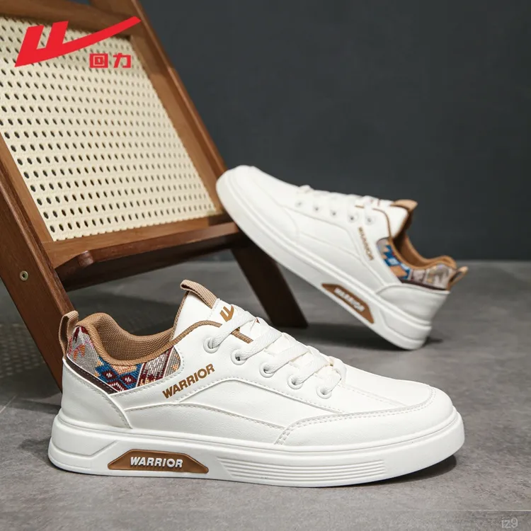 回力软底小白鞋2026秋季新款男鞋皮面防水轻便板鞋耐磨百搭休闲鞋