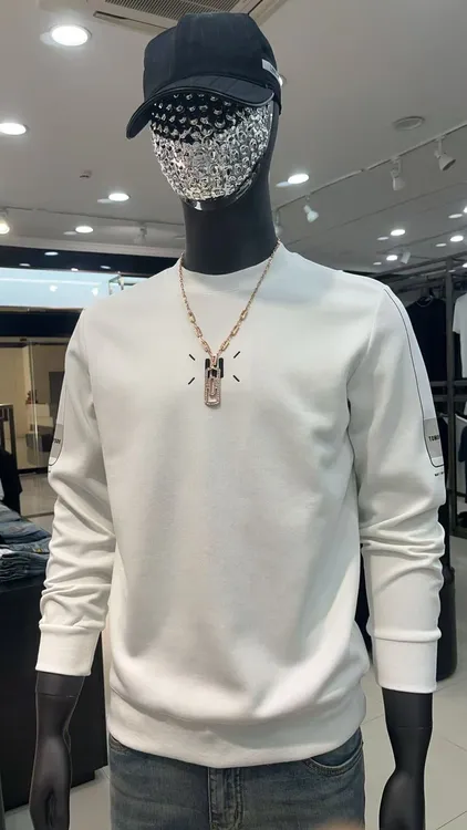 韩派2025秋季男士长袖卫衣韩版宽松圆领上衣