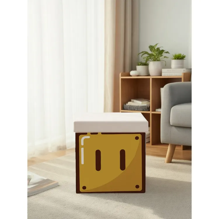 卡通收纳可折叠客厅中国风收纳筐储物凳凳子收纳凳家用茶几