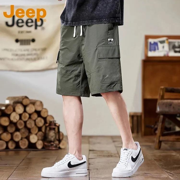 JEEP/吉普男士夏季工装短裤宽松休闲百搭直筒裤子运动中裤男款裤