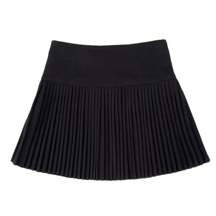 百褶裙短裙女2025秋冬新款极简风百搭高腰显瘦裙子毛呢a字半身裙