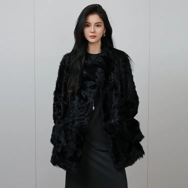 LA MAISON ONE  “小胡羊” 100羊毛皮毛一体皮草外套LC53G001