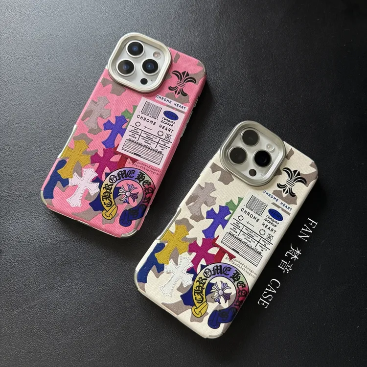 潮酷十字牛仔纹适用苹果15/16promax手机壳iphone14/15pro个性