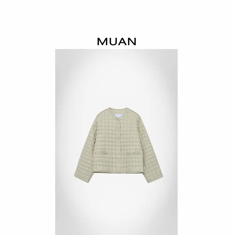 木岸MUAN：《罗马假日鹅绒服》定制菱格90白鹅绒羽绒服D-MJ-F8355