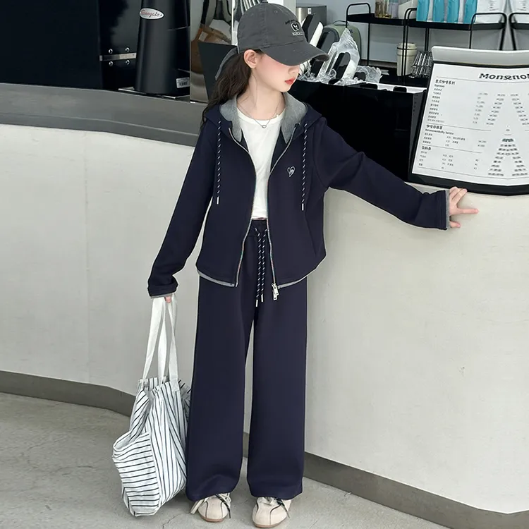 女童春秋季套装2025新款女大童秋装休闲外套儿童阔腿裤休闲两件套