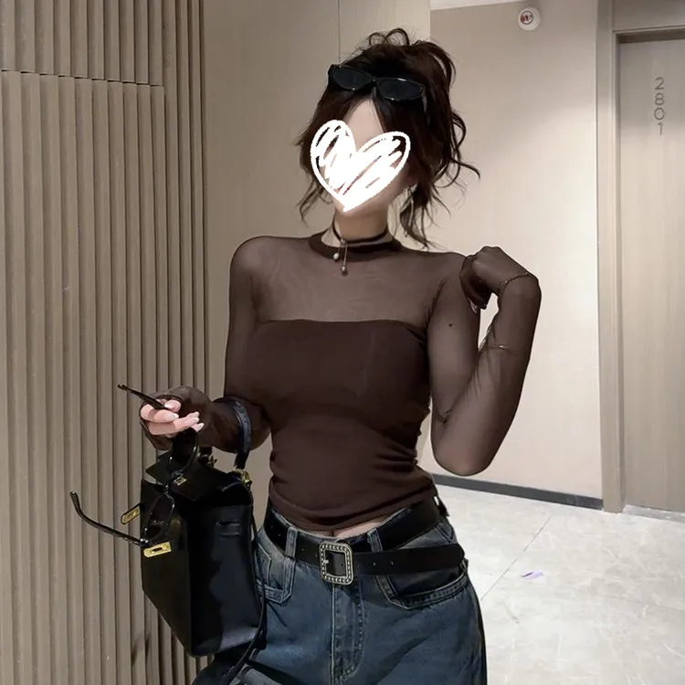 纯欲辣妹长袖T恤女2025早秋新款韩版打底衫女款爆款2025新款