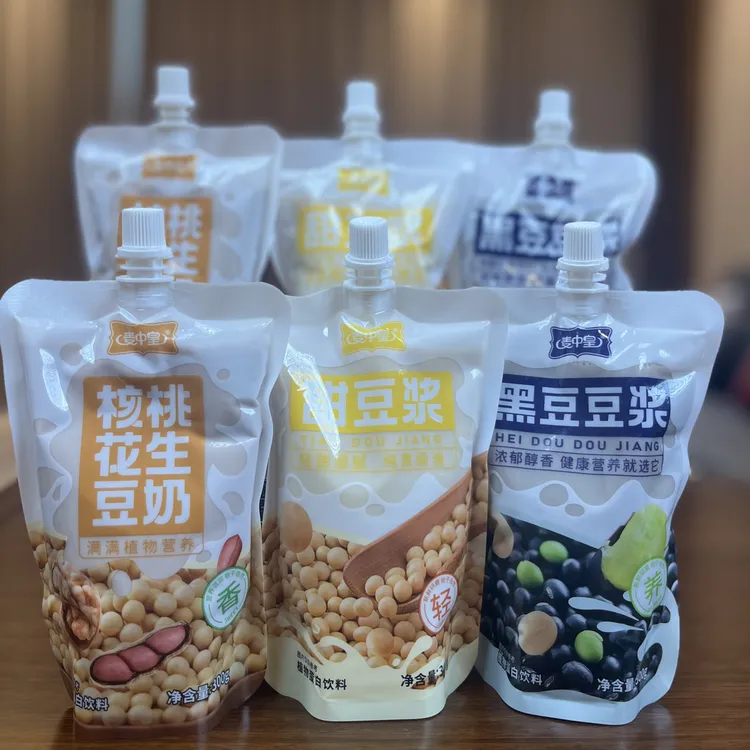 麦中皇品牌核桃花生豆奶甜豆浆黑豆豆浆早餐自立袋装新鲜营养