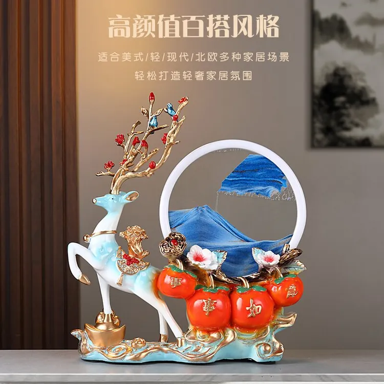 创意桌面客厅玄关电视新居客厅网红家居物件轻奢摆件乔迁装饰品
