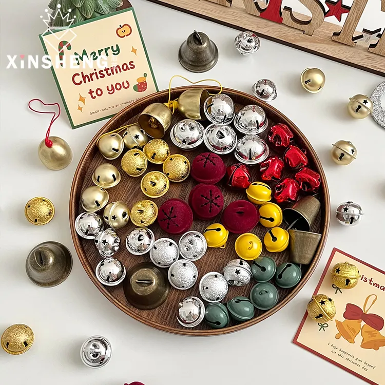 芯苼 圣诞节铃铛装饰节日礼物精美装饰鲜花束搭配材料DIY花艺资材